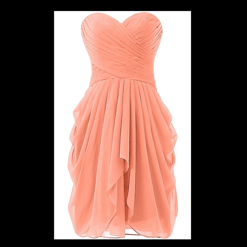 Coral Chiffon Dress